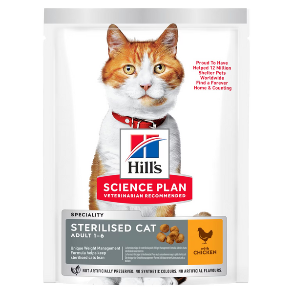 Hill's Sterilised Kattemad til Kastrerede Katte - Kylling, Tun, And