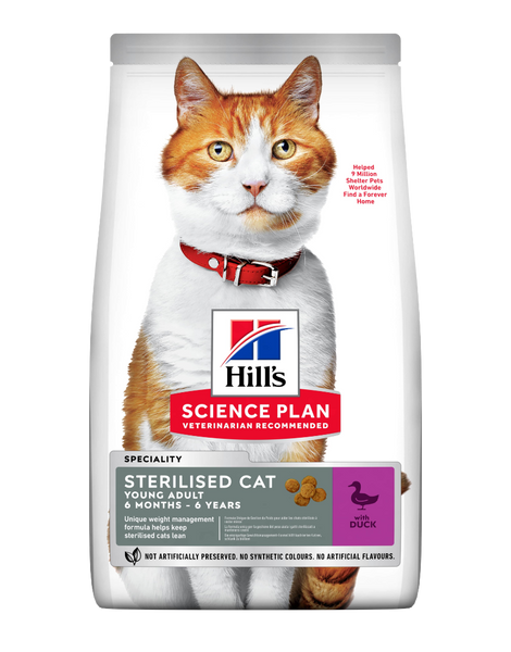 Hills Sterilised Kattemad til Kastrerede Katte - Kylling, Tun, And