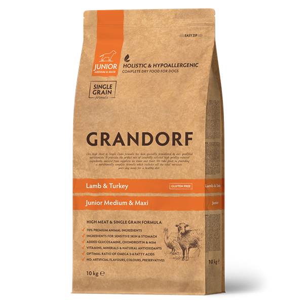 Grandorf Junior Hundefoder med Lam og Kalkun 10kg