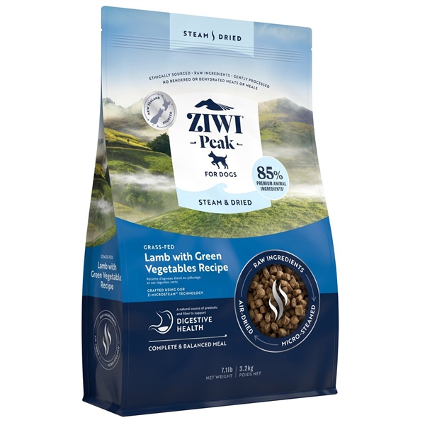 Ziwipeak Hundefoder - Dampet Tørret Lam 3,2 kg