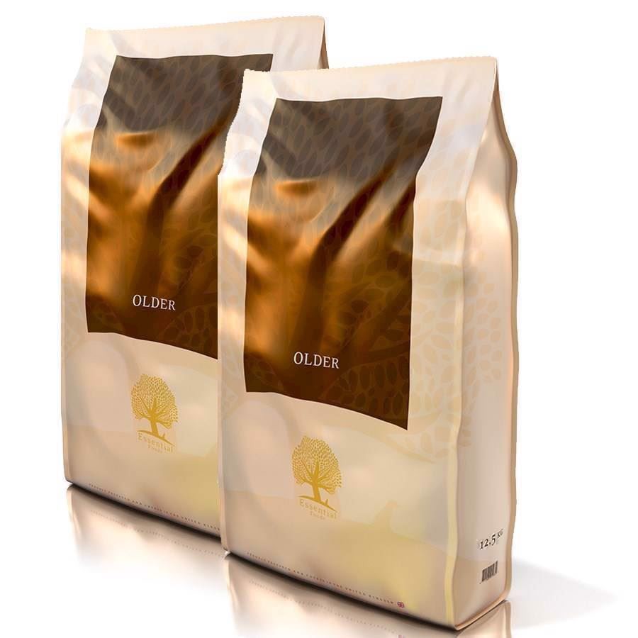 2 X 10 Kg Essential Seniorfoder til Hunde