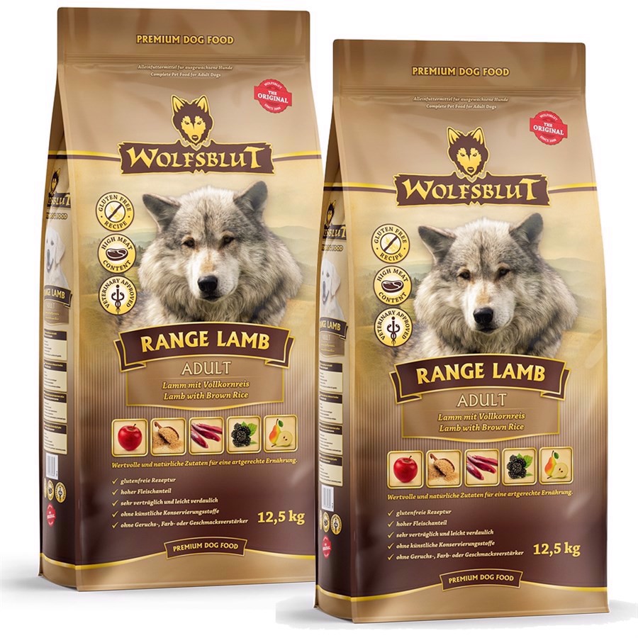 2 X 12,5 Kg Wolfsblut Lam Adult - Storkøb Tilbud