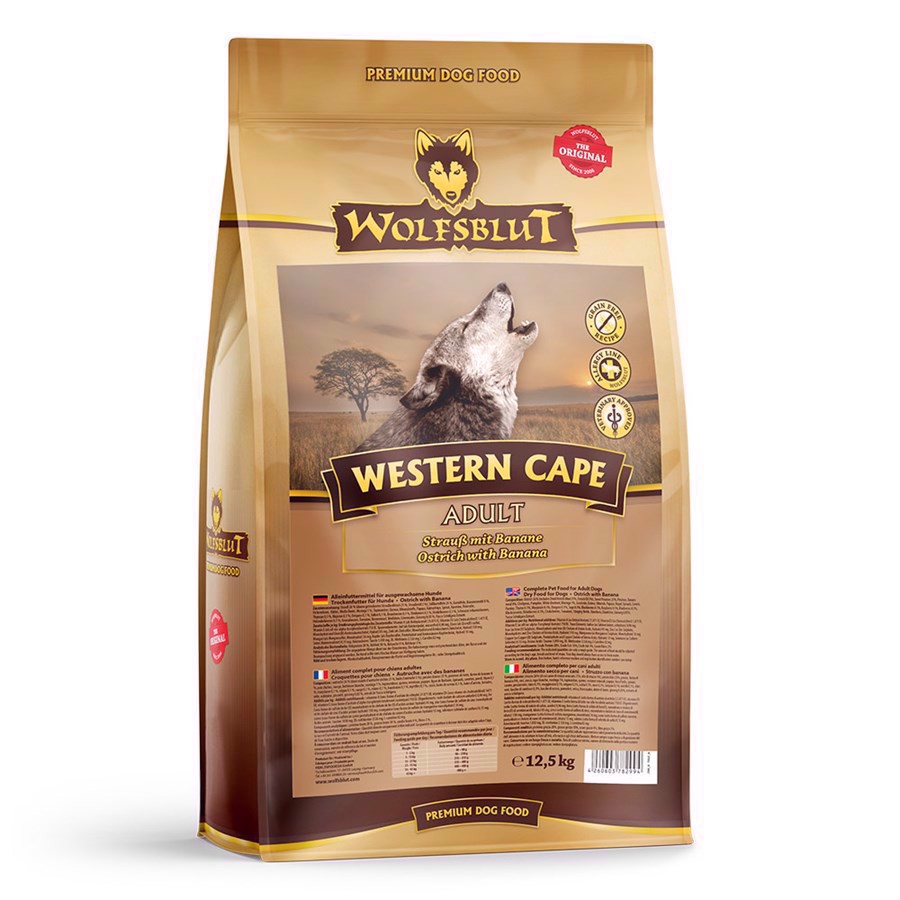 Wolfsblut Western Cape Hundefoder med Struds 12,5 kg