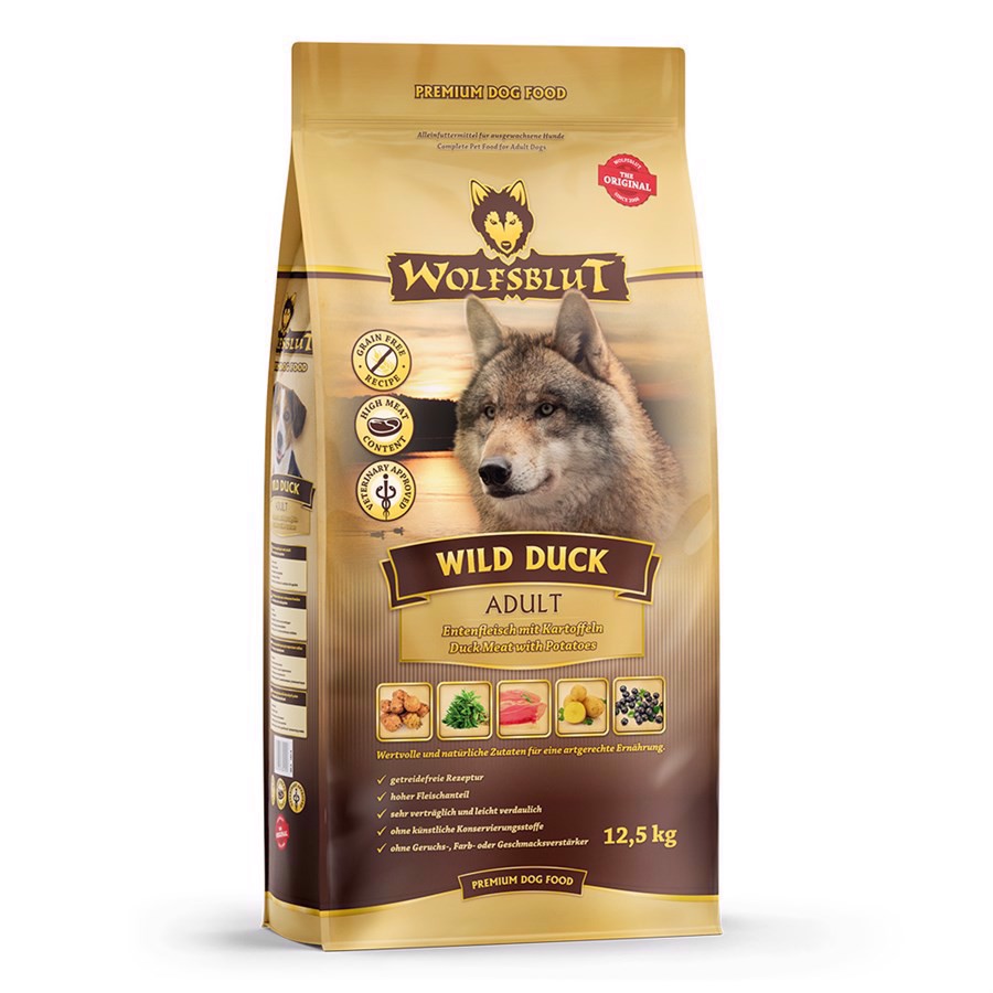 Wolfsblut Wild Duck Hundefoder til Voksne Hunde 12,5 kg