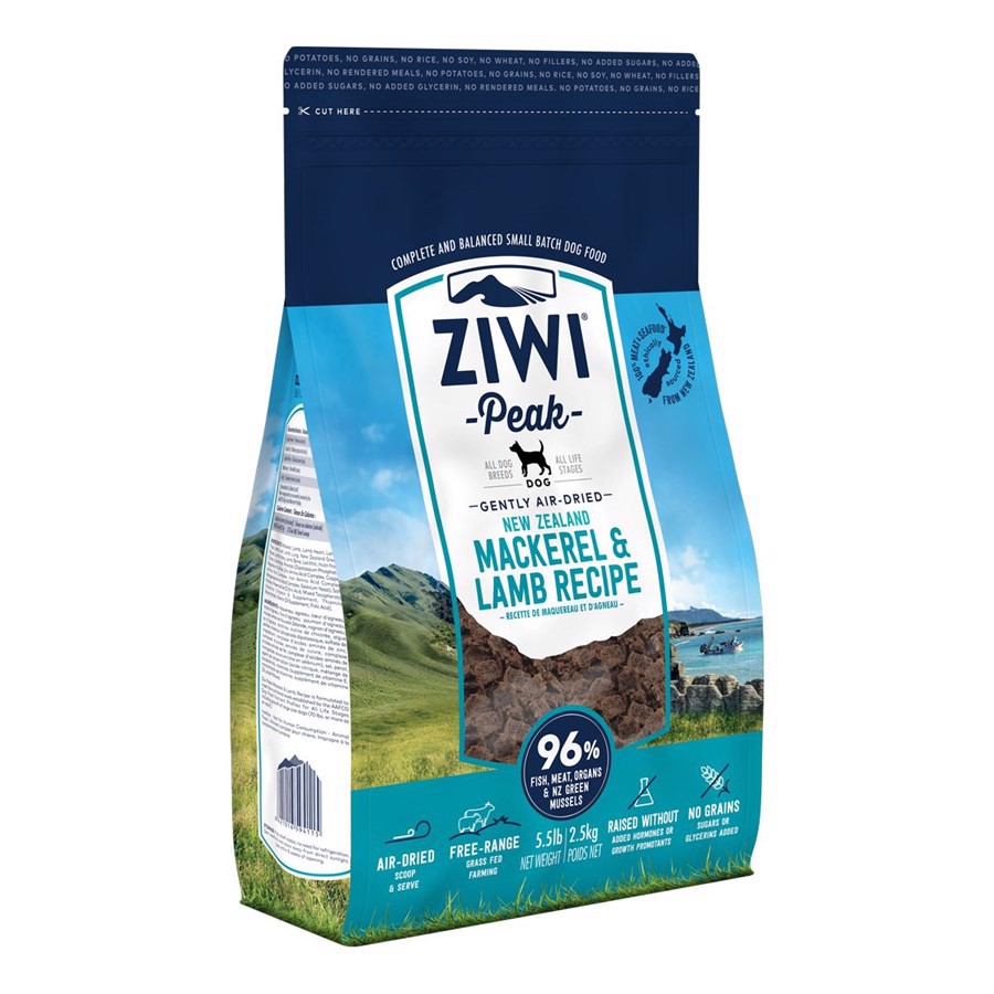 Ziwipeak Dog Mackarel And Lamb Tørret Kød  2 5 Kg