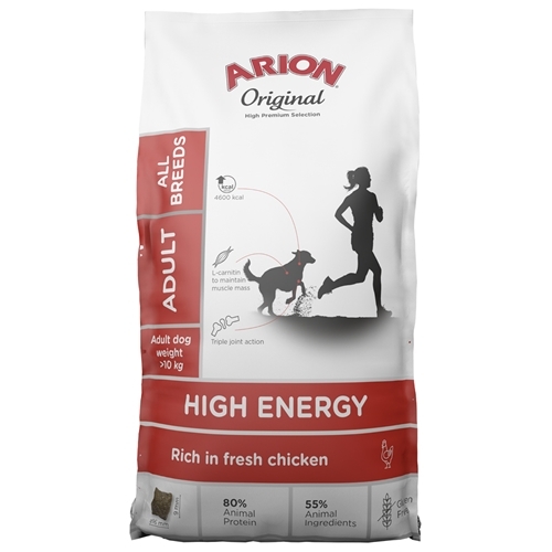 Arion Original Høj Energi Foder til Voksne Hunde 12kg