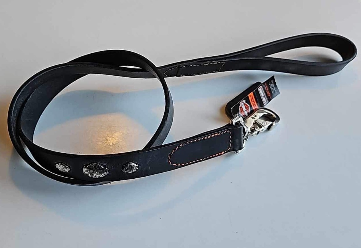 Harley Davidson Hundeline i Kraftigt Læder - Eksklusiv Stil