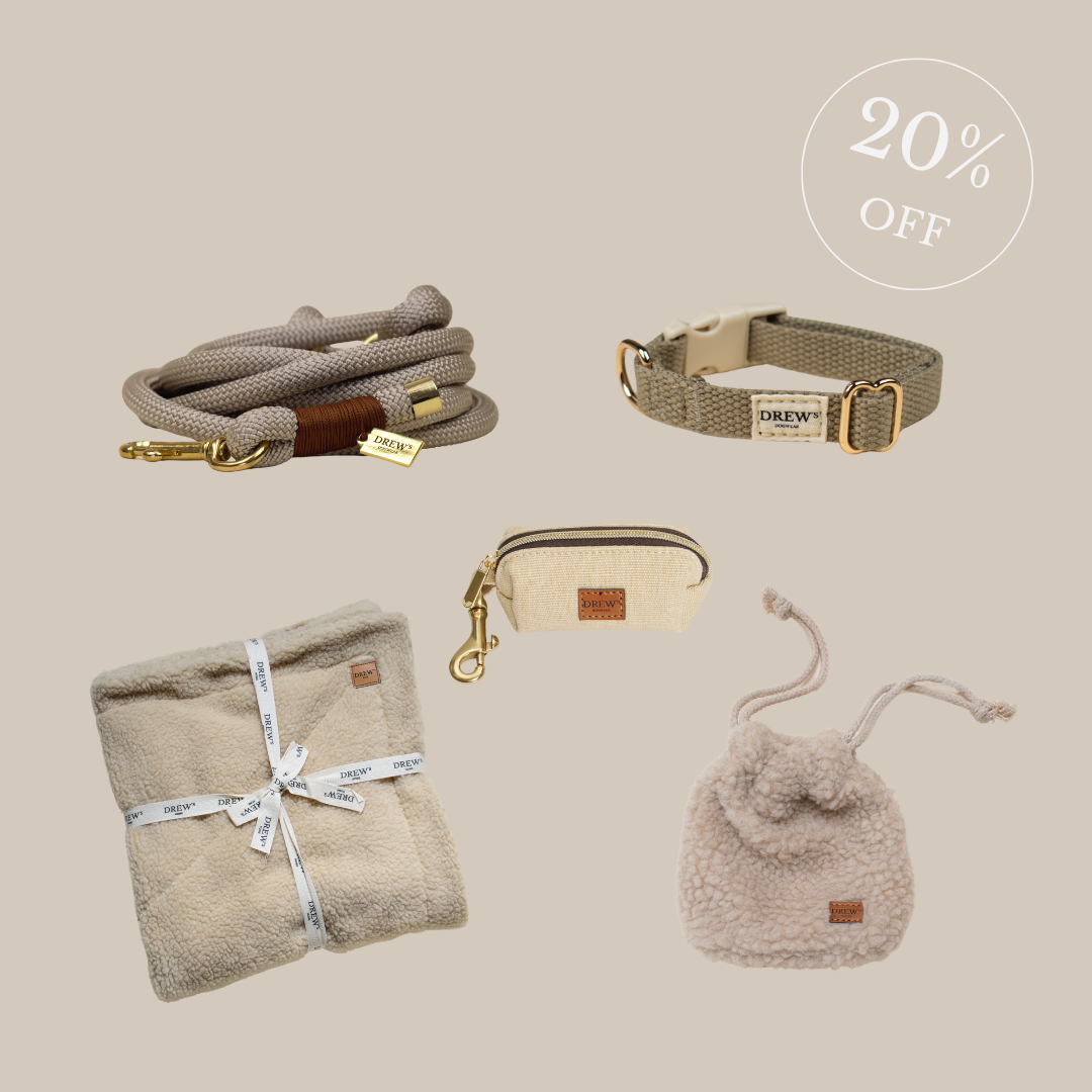Den Beige Hvalpepakke - Spar 20% på hundeudstyr!