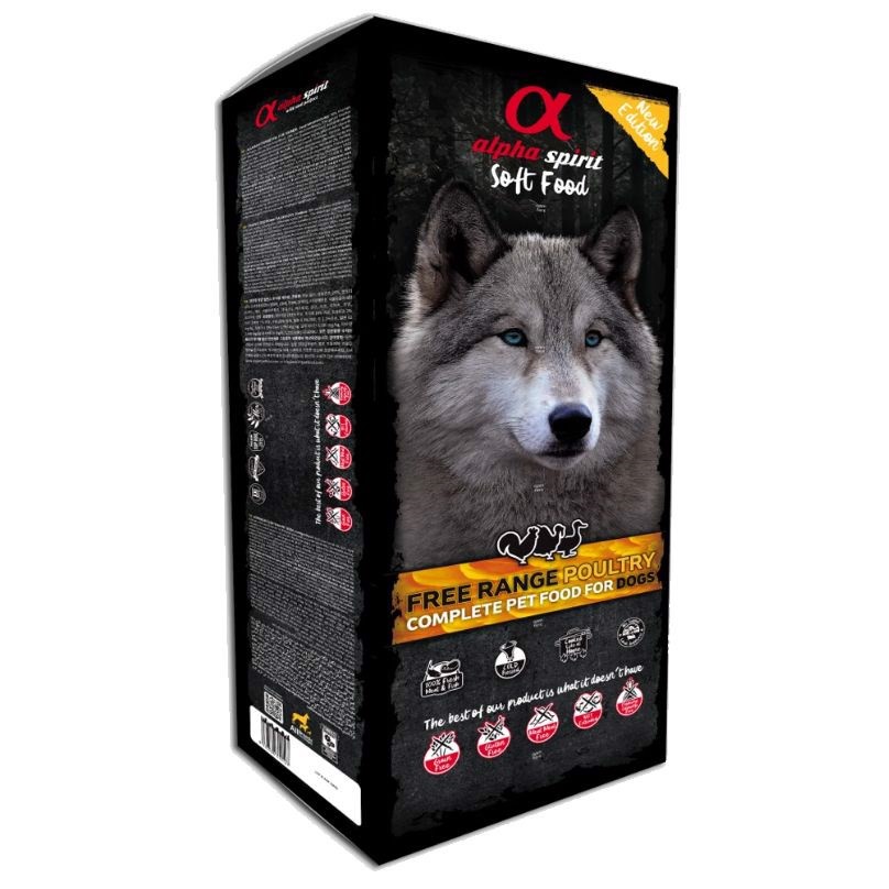 Alpha Spirit Semi Moist Fjerkræ 9 Kg - Premium Hundefoder
