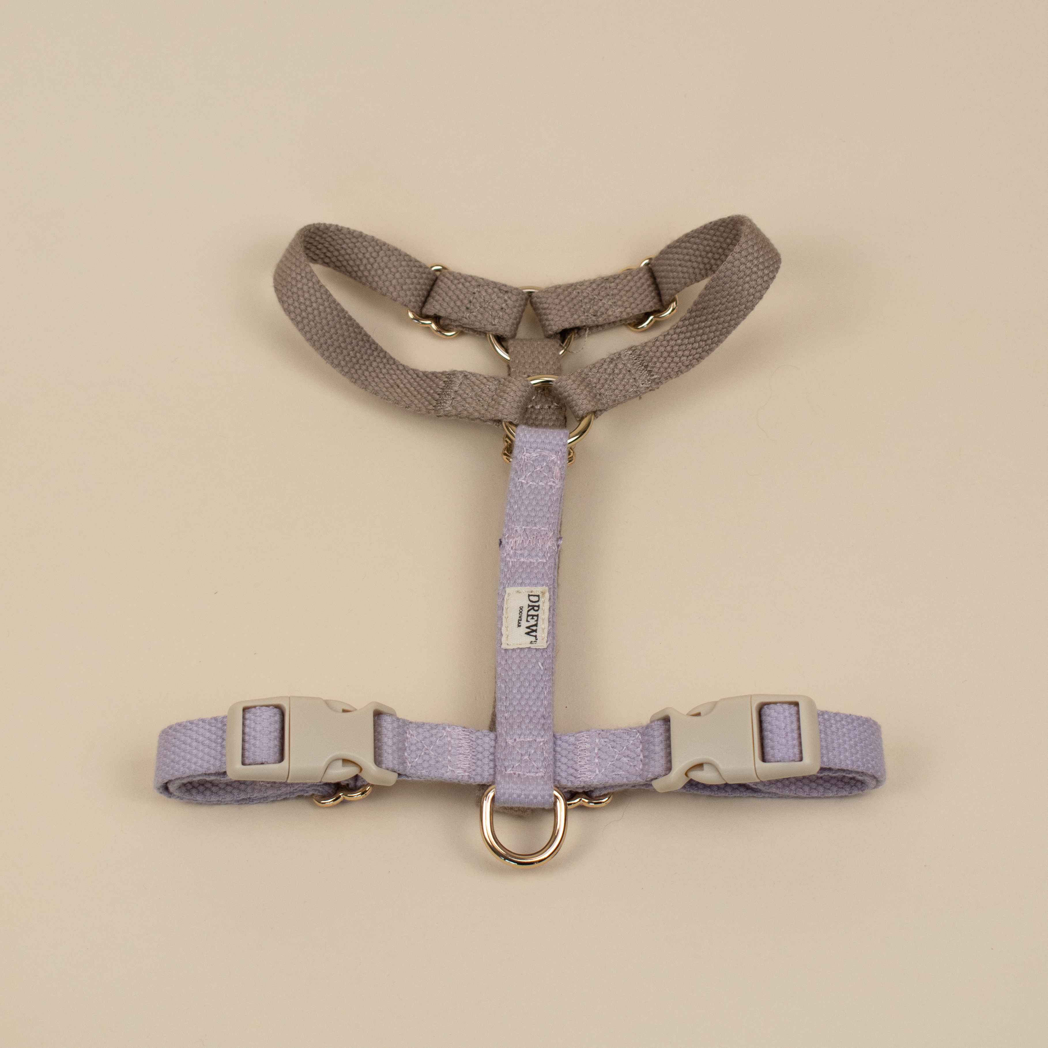 Lavender   Justerbar Hundesele  Beige Lilla    L   Beige Lilla