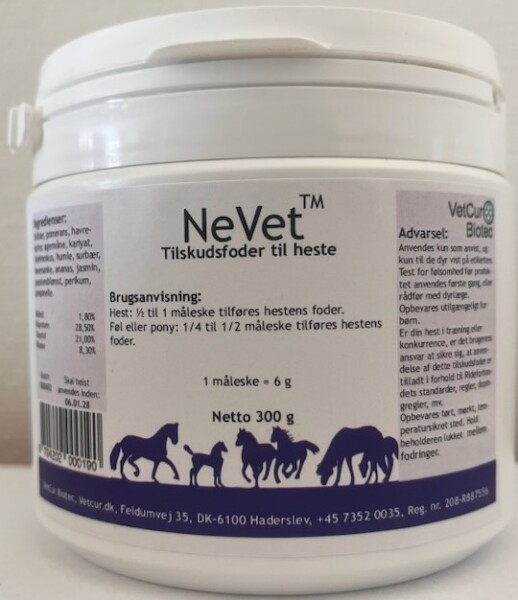 Vetcur Nevet Pulver Tilskud Til Hest  300g