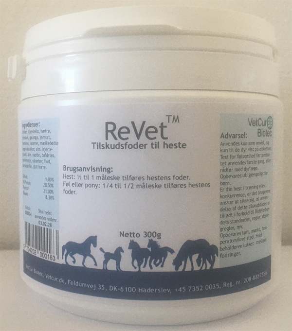 Vetcur Revet Pulver Tilskud Til Hest  300g