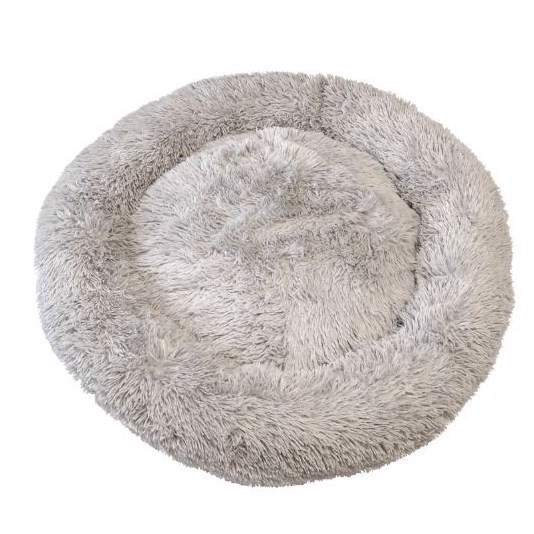 Beroligende Fluffy Donut Hundeseng i Beige - Medium